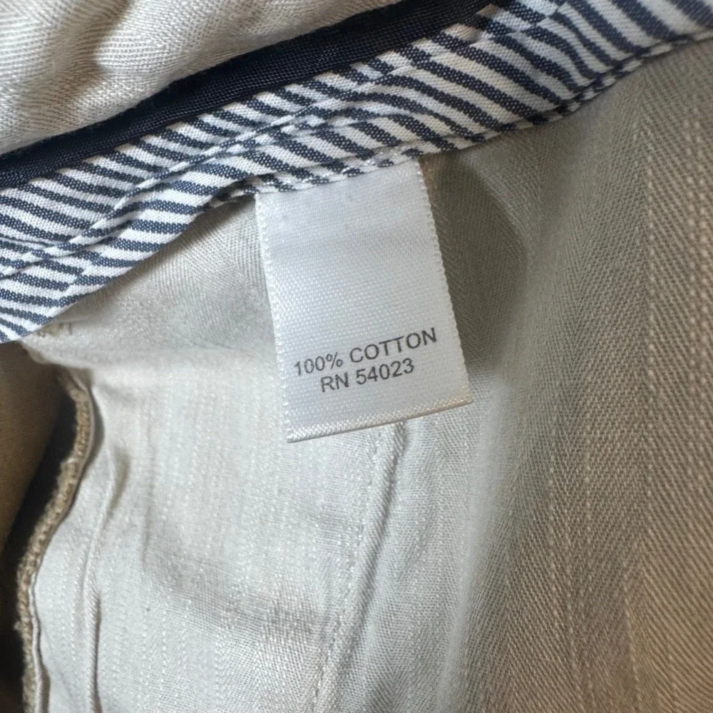 Banana Republic Gavin Chino Pants Mens 36x30 Khaki Tan Cotton Straight Leg